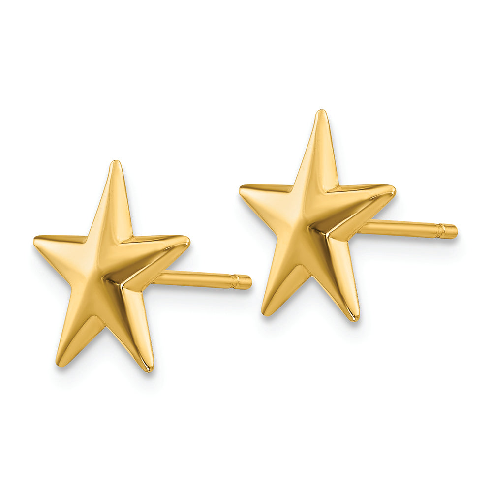 FJC Finejewelers 14k Yellow Gold Nautical Star Post Earrings