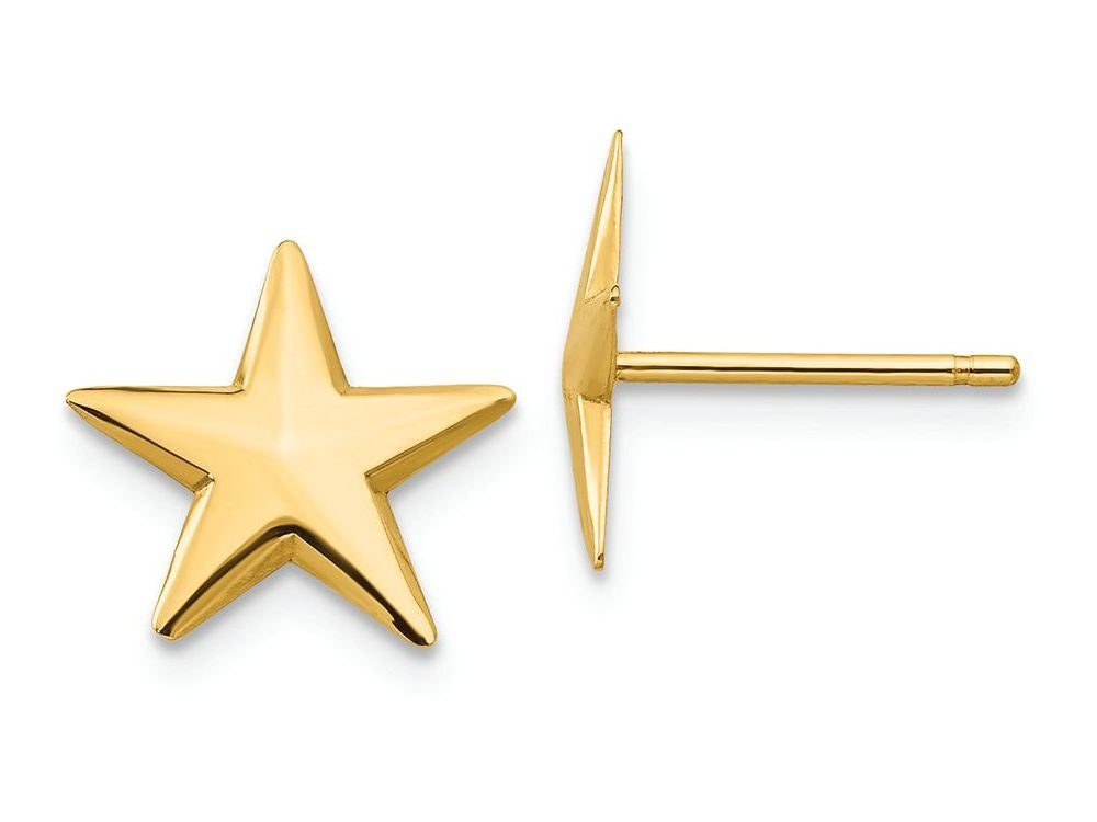 FJC Finejewelers 14k Yellow Gold Nautical Star Post Earrings