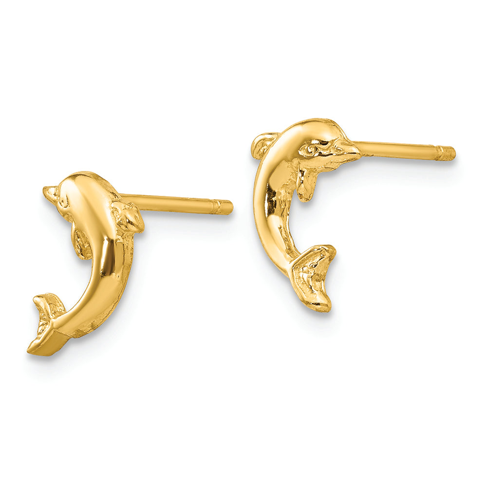 FJC Finejewelers 14k Yellow Gold Dolphin Post Earrings