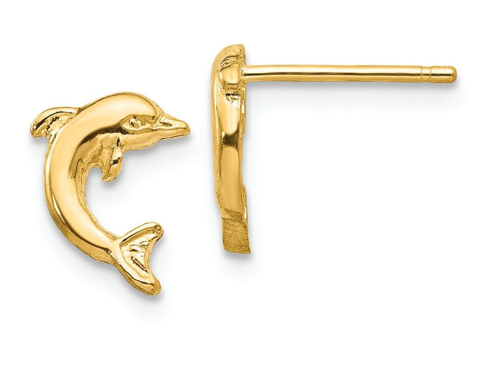 FJC Finejewelers 14k Yellow Gold Dolphin Post Earrings