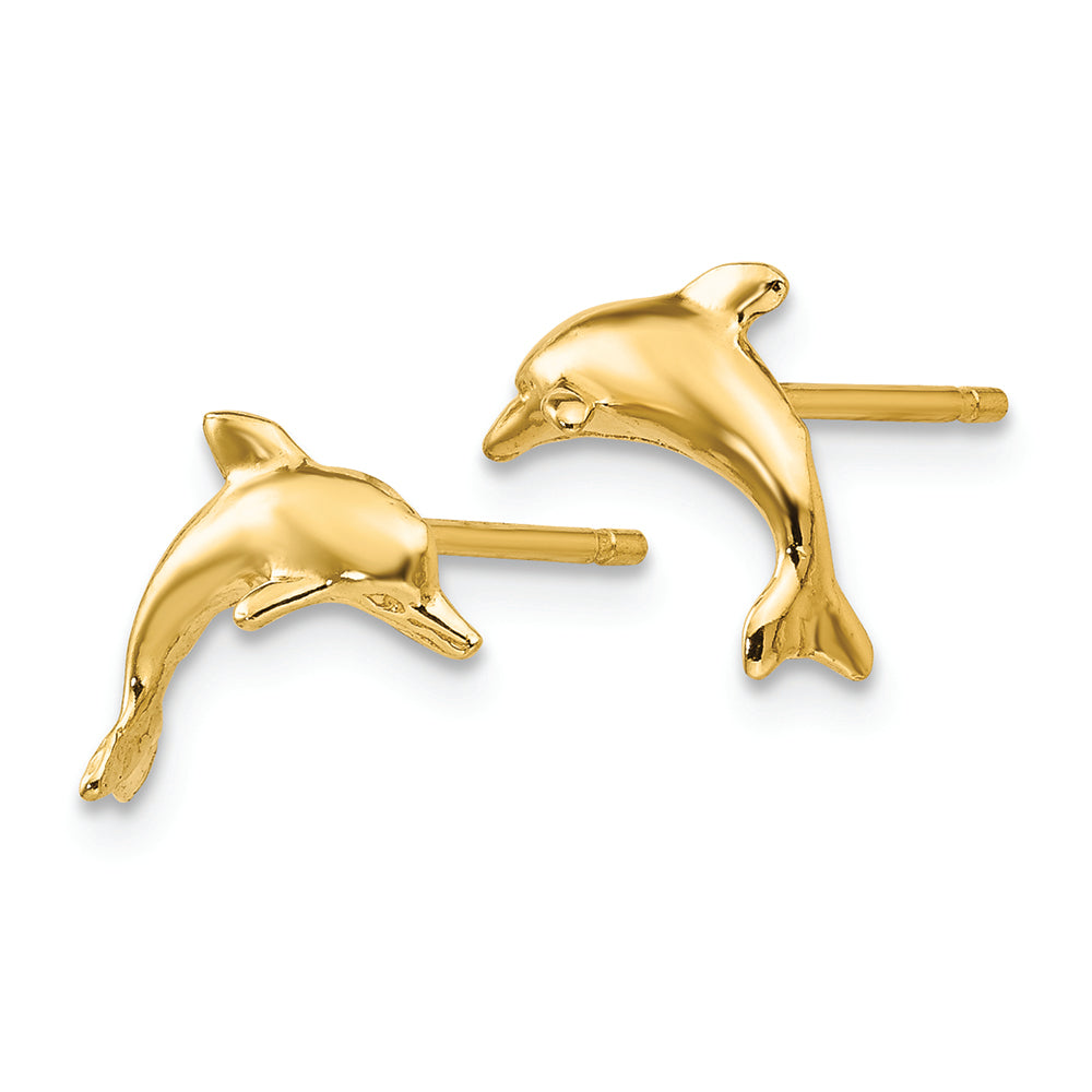 FJC Finejewelers 14k Yellow Gold Dolphin Post Earrings
