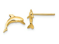FJC Finejewelers 14k Yellow Gold Dolphin Post Earrings