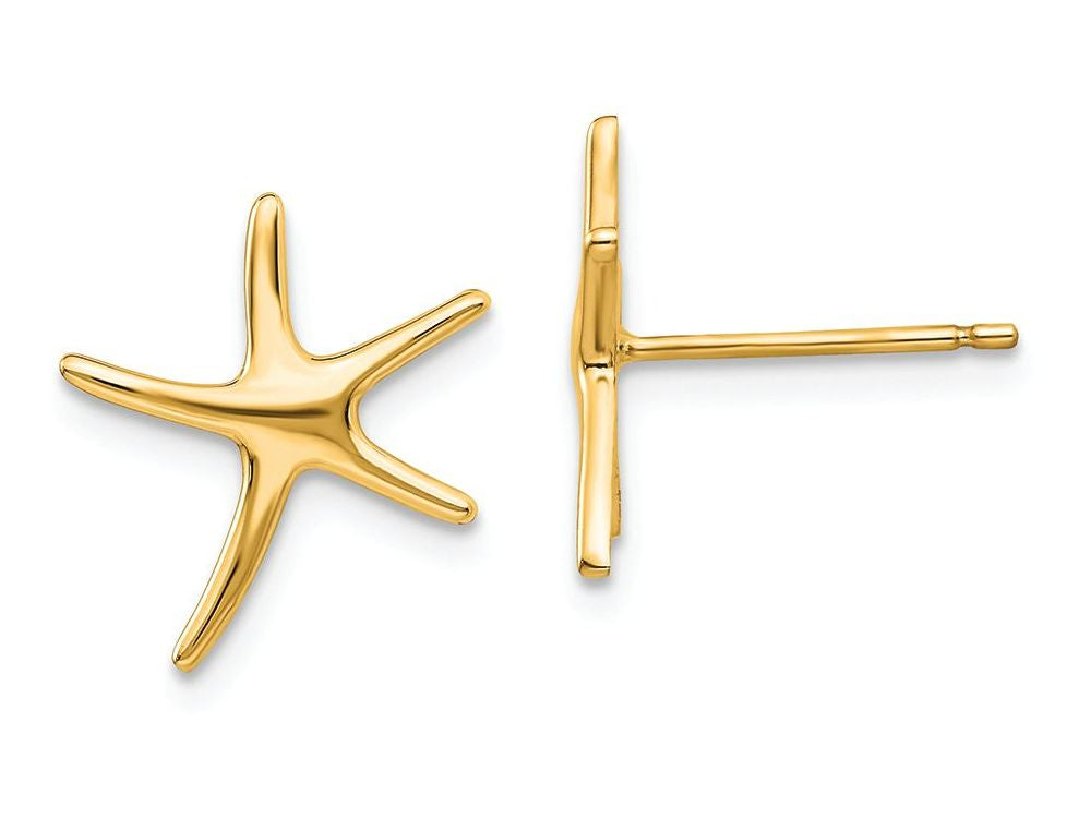 FJC Finejewelers 14k Yellow Gold Starfish Post Earrings