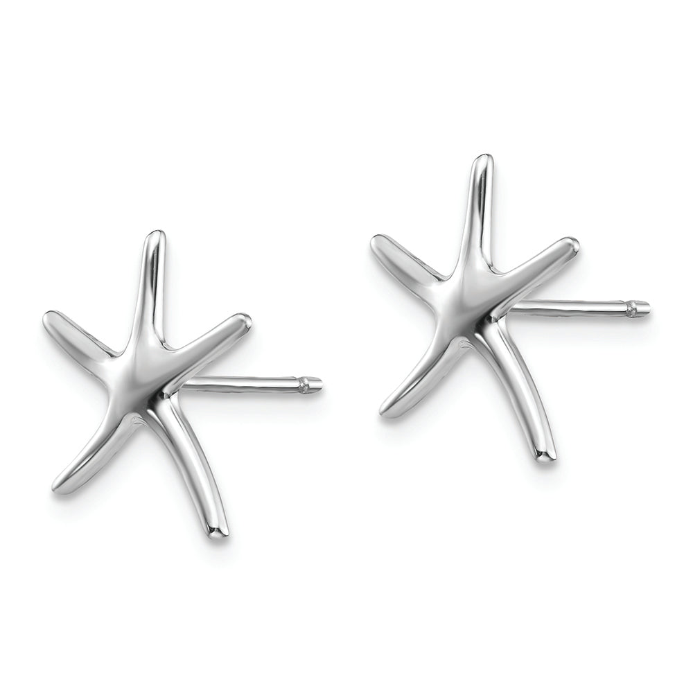 FJC Finejewelers 14k White Gold White Mini Dancing Starfish Post Earrings