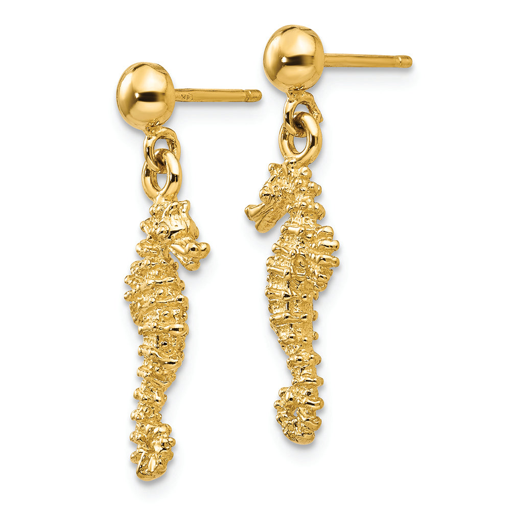 FJC Finejewelers 14k Yellow Gold Seahorse Dangle Earrings