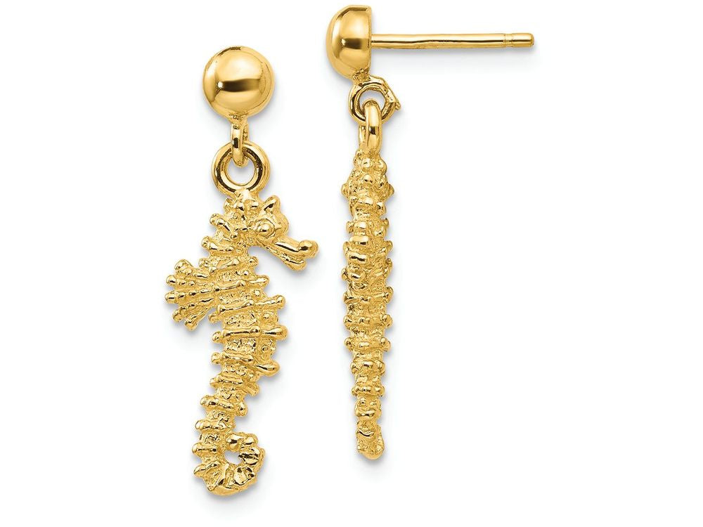FJC Finejewelers 14k Yellow Gold Seahorse Dangle Earrings