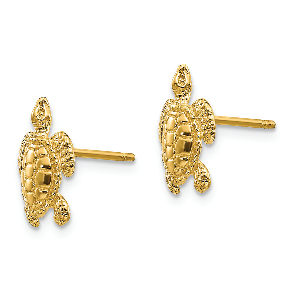 FJC Finejewelers 14k Yellow Gold Sea Turtle Post Earrings