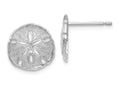 FJC Finejewelers 14k White Gold White Sand Dollarpost Earrings