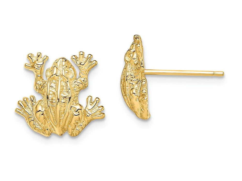 FJC Finejewelers 14k Yellow Gold Leap Frog Post Earrings