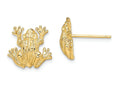 FJC Finejewelers 14k Yellow Gold Leap Frog Post Earrings