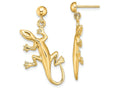 FJC Finejewelers 14k Yellow Gold Gecko Dangle Earrings