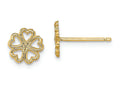 FJC Finejewelers 14k Yellow Gold Five Heart Circle Post Earrings