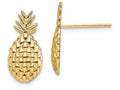 FJC Finejewelers 14k Yellow Gold Pineapple Post Earringstexured