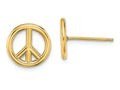 FJC Finejewelers 14k Yellow Gold Peace Symbol Post Earrings