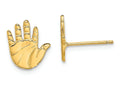 FJC Finejewelers 14k Yellow Gold Single Hand Print Post Earrings