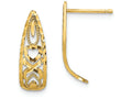 FJC Finejewelers 14k Yellow Gold Bright Cut Heart "x" Mini Post Earrings