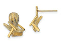 FJC Finejewelers 14k Yellow Gold Beach Chair Post Earrings (adirondack Style)