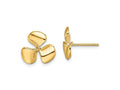 FJC Finejewelers 14k Yellow Gold Three Blade Propeller with Center Bead Post Earrings