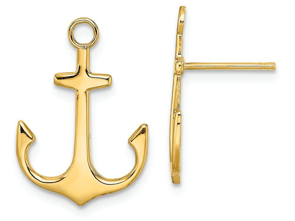 FJC Finejewelers 14k Yellow Gold Anchor Post Earrings