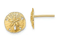 FJC Finejewelers 14k Yellow Gold Mini Sand Dollarpost Earrings