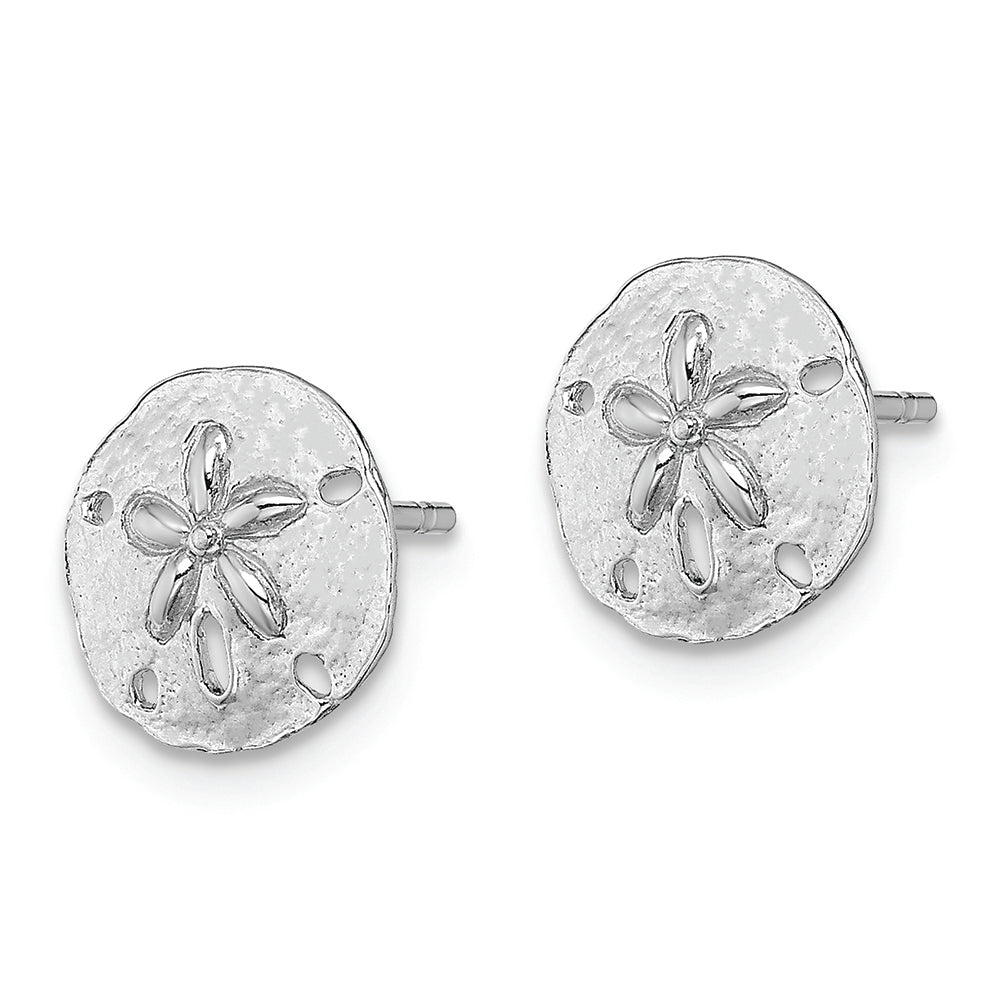FJC Finejewelers 14k White Gold White Mini Sand Dollarpost Earrings