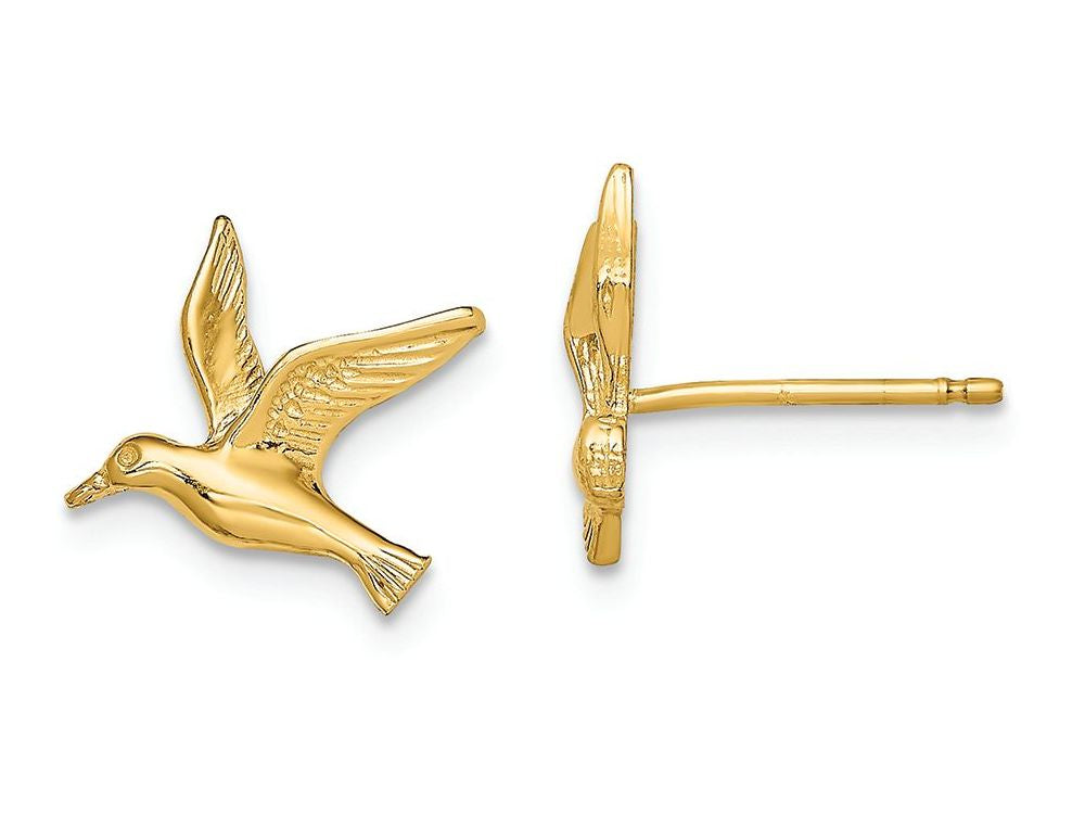 FJC Finejewelers 14k Yellow Gold Seagull Post Earrings