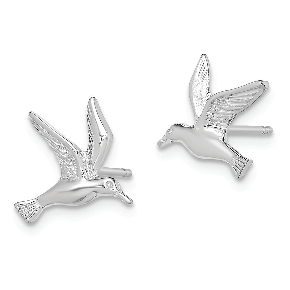 FJC Finejewelers 14k White Gold Seagull Post Earrings