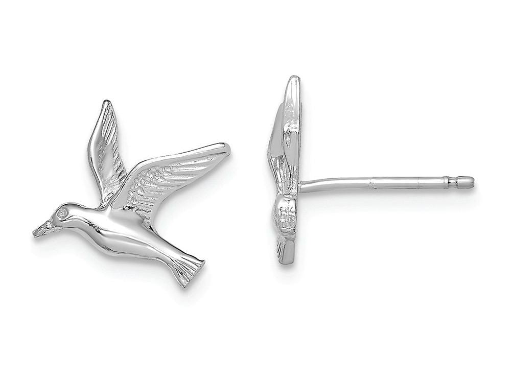 FJC Finejewelers 14k White Gold Seagull Post Earrings