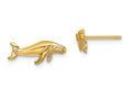 FJC Finejewelers 14k Yellow Gold Whale Post Earrings