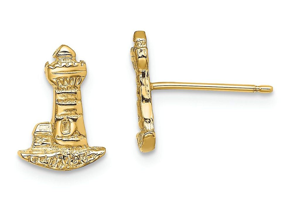 FJC Finejewelers 14k Yellow Gold Lighthouse Post Earrings