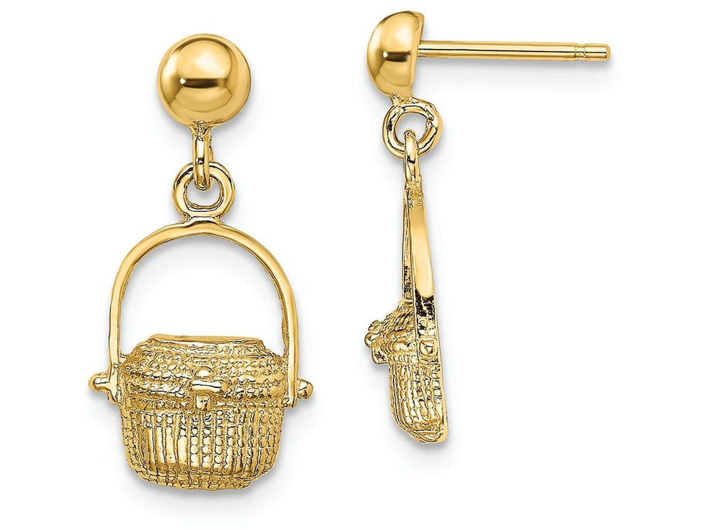 FJC Finejewelers 14k Yellow Gold Nantucket Basket Earrings