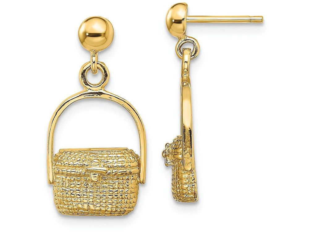 FJC Finejewelers 14k Yellow Gold Nantucket Basket Earrings