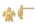 FJC Finejewelers 14k Yellow Gold Mini Sea Turtle Post Earrings Textured