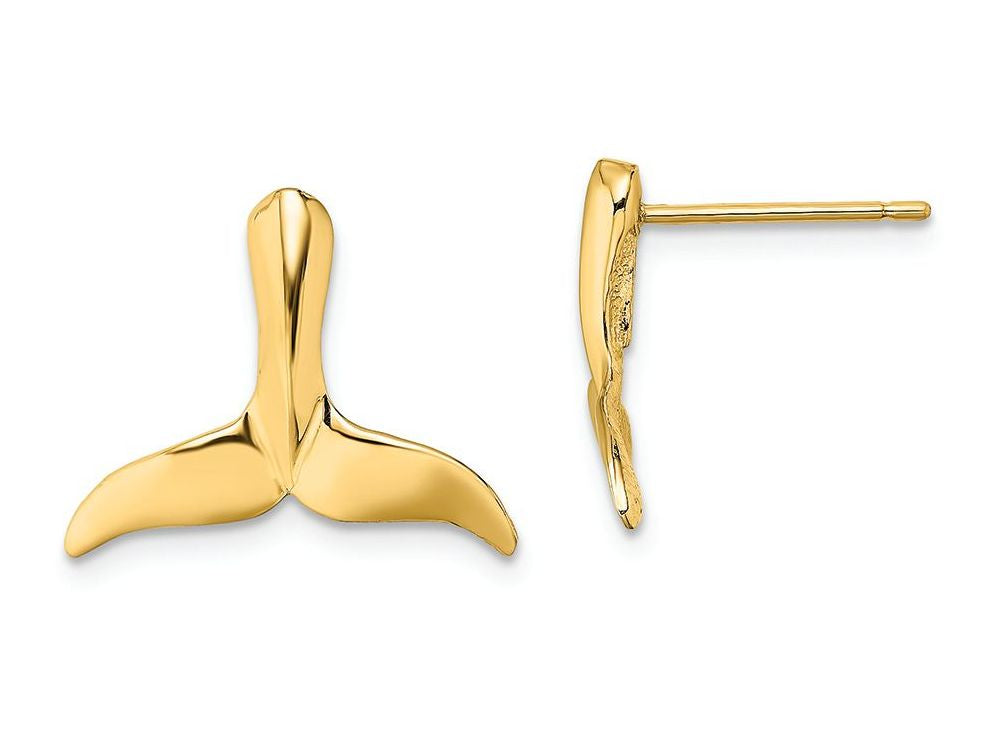 FJC Finejewelers 14k Yellow Gold Whale Tail Post Earrings