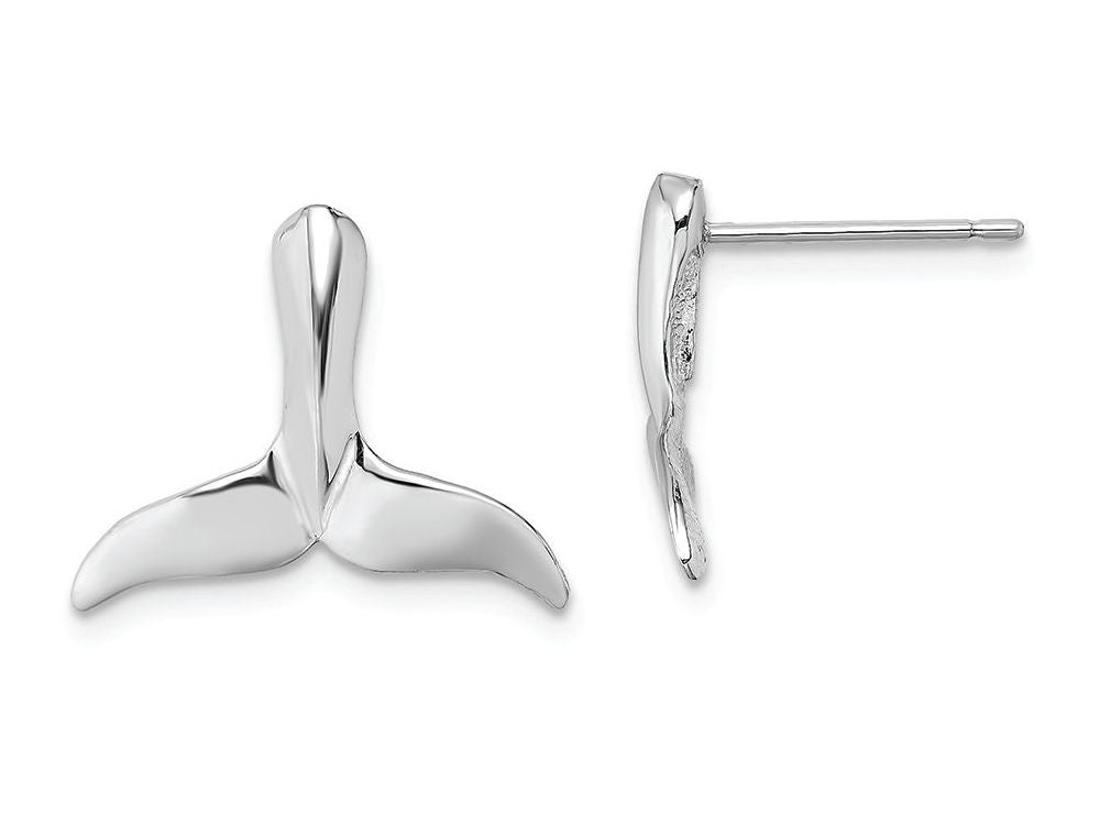 FJC Finejewelers 14k White Gold Whale Tail Post Earrings
