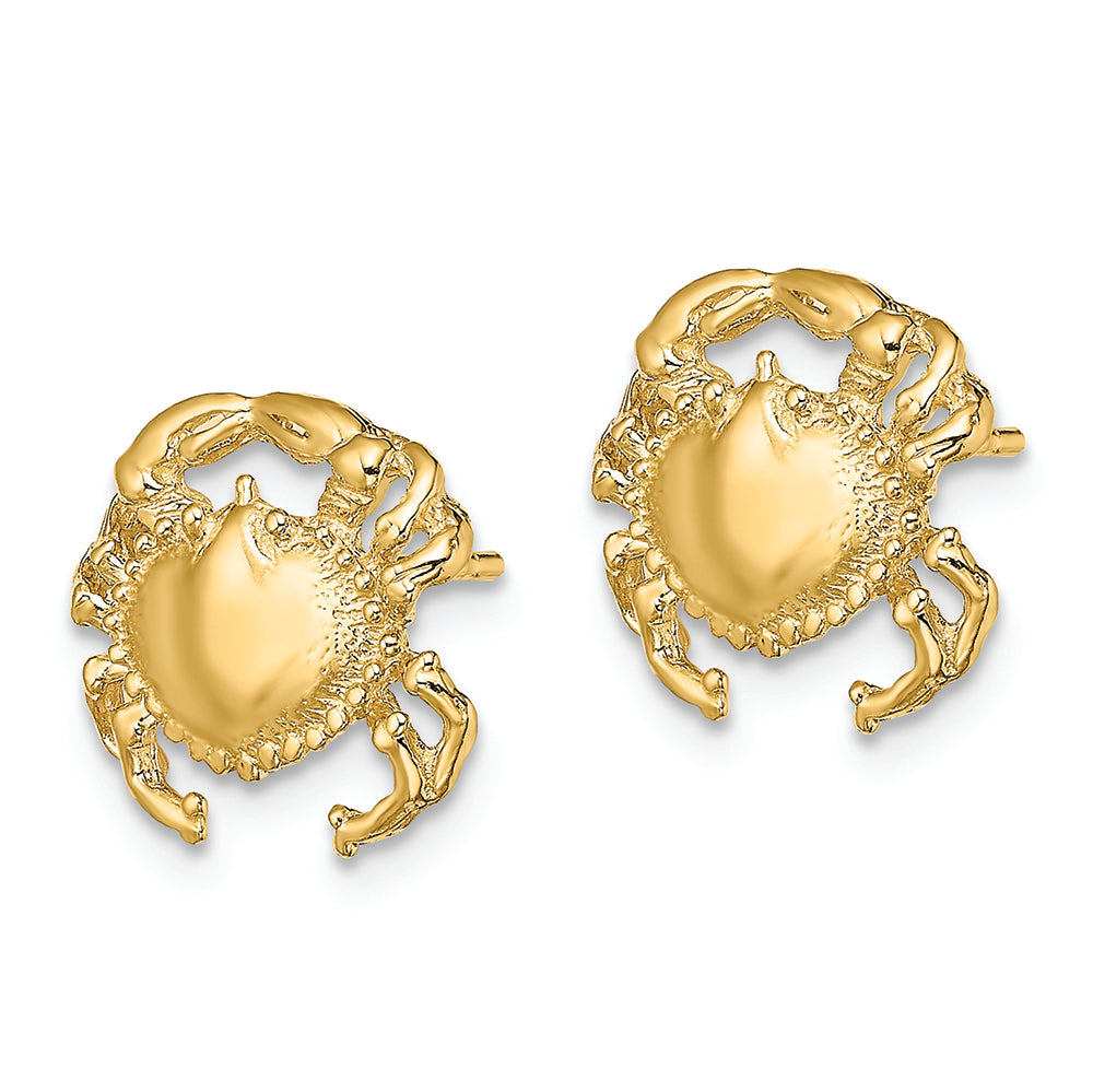FJC Finejewelers 14k Yellow Gold Crabpost Earrings Polish