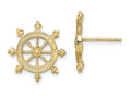 FJC Finejewelers 14k Yellow Gold Ship's Wheel Post Earrings