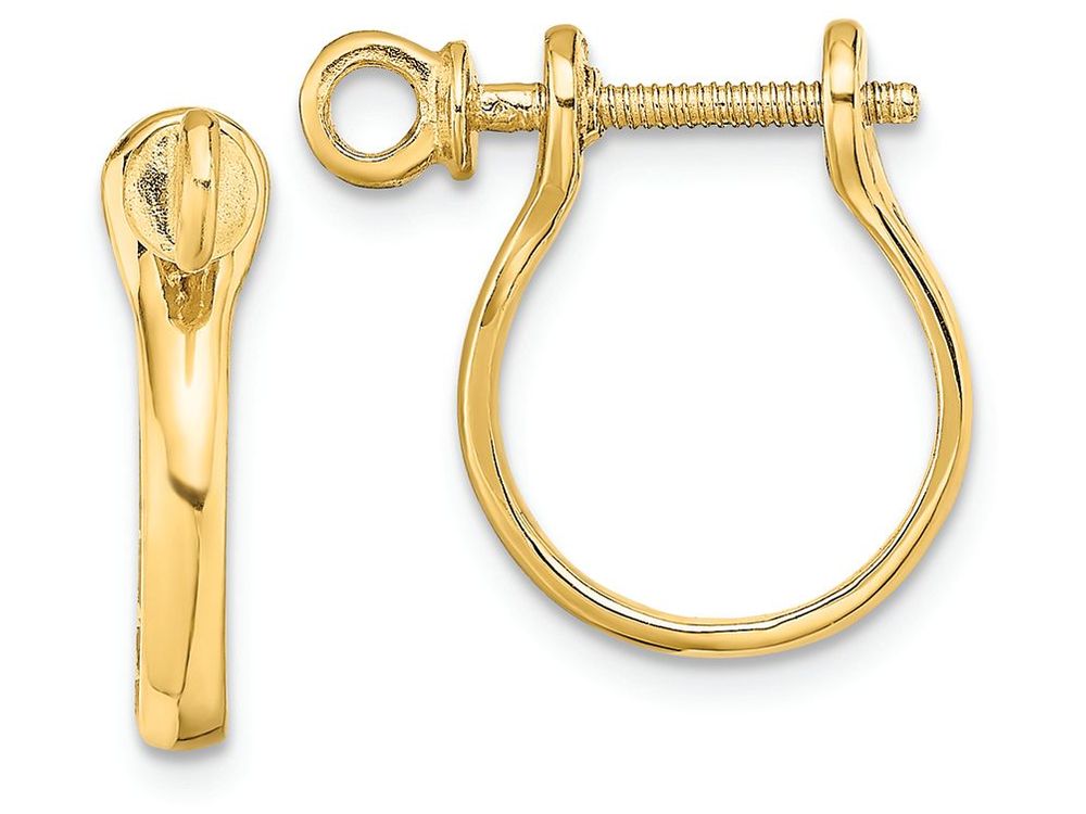 FJC Finejewelers 14k Yellow Gold Shackle Link Screw Earrings (pair)