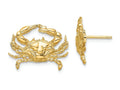 FJC Finejewelers 14k Yellow Gold Blue Crab Post Earrings