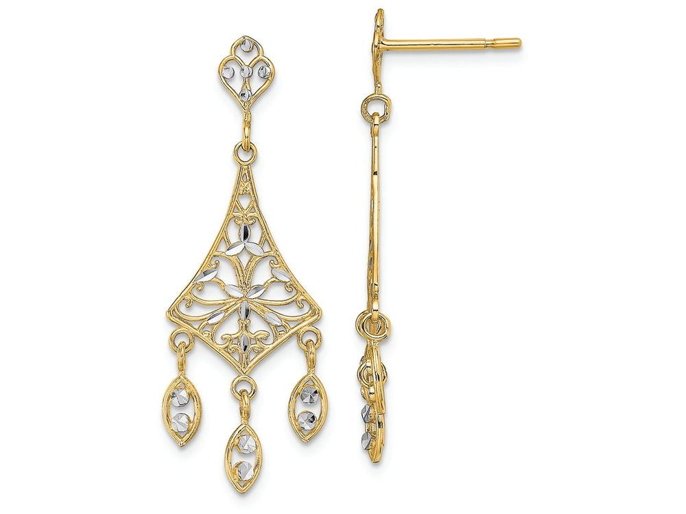 FJC Finejewelers Chandelier Triangle with Filigree And Drops