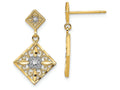 FJC Finejewelers Double Fashion Marquise with Flower Cross Dangle Earring