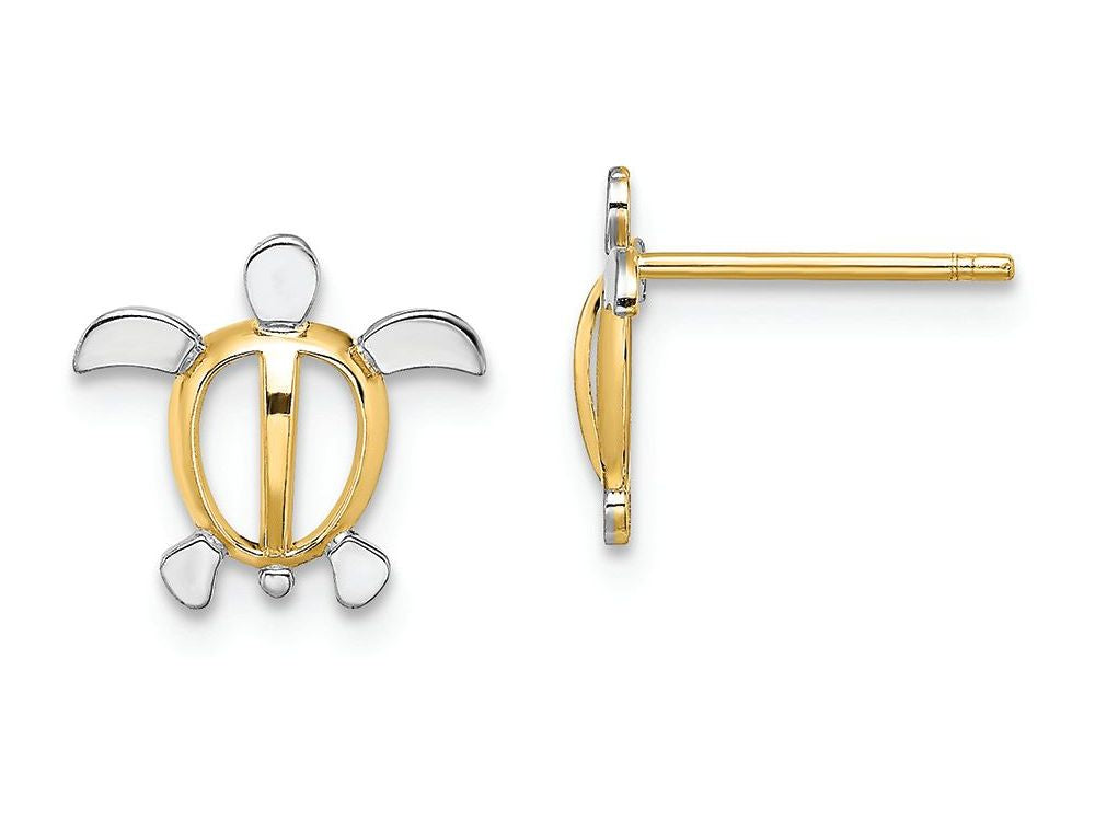 FJC Finejewelers Two-color Sea Turtle Post Charm