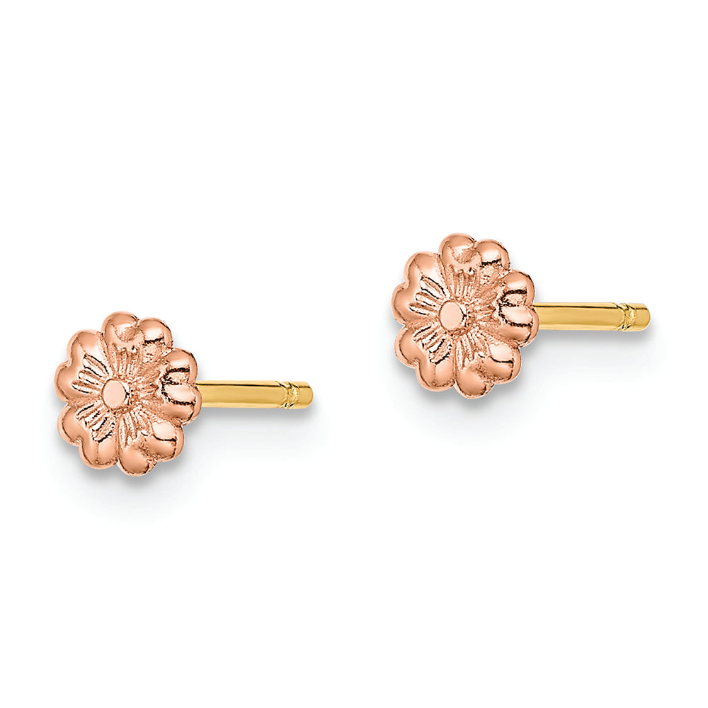 FJC Finejewelers 14k Rose Gold Flower Post Earrings