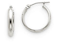 FJC Finejewelers 14k White Gold Round Tube Hoop Earrings