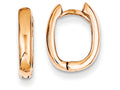 FJC Finejewelers 14k Rose Gold Oval Hinged Hoop Earrings