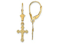 FJC Finejewelers 14k Yellow Gold Mini Crucifix with Fancy Tips Leverback Earrings (3 0f 3)