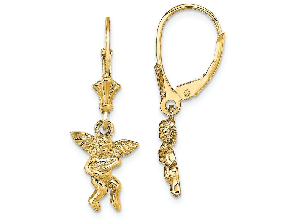 FJC Finejewelers 14k Yellow Gold Angel Leverback Earrings