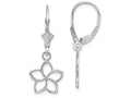 FJC Finejewelers 14k White Gold Flower Leverback Earringscut-out