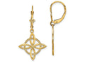 FJC Finejewelers 14k Yellow Gold Sm Celtic Eternity Knot Leverback Earringscut-out Circle