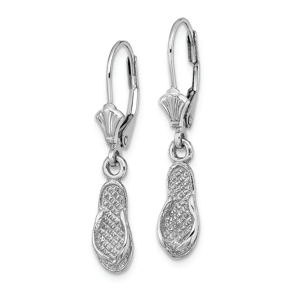 FJC Finejewelers 14k White Gold Single Flip-flop Leverback Earrings